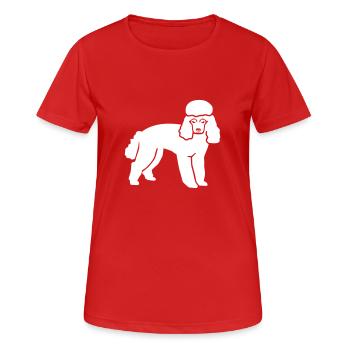 Pudel - Frauen T-Shirt atmungsaktiv - Rot - Vorne - AI Model Female 172 dark (172cm)