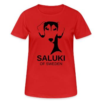 Saluki von Schweden - Frauen T-Shirt atmungsaktiv - Rot - Vorne - AI Model Female 172 dark (172cm)