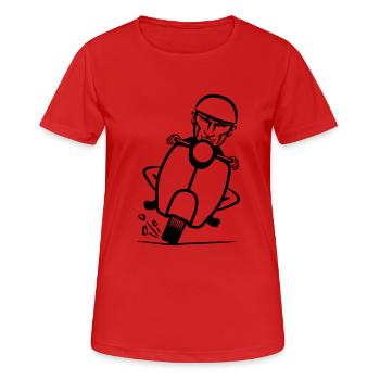 motorroller rasen witzig - Frauen T-Shirt atmungsaktiv - Rot - Vorne - AI Model Female 172 dark (172cm)