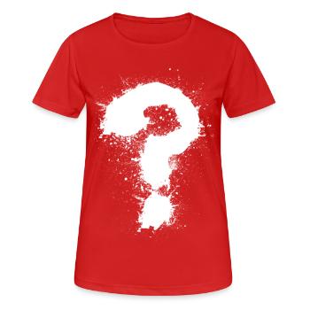 Point d'interrogation - T-shirt respirant Femme - rouge - Devant - AI Model Female 172 dark (172cm)