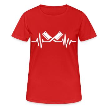 Metzger - Frauen T-Shirt atmungsaktiv - Rot - Vorne - AI Model Female 172 dark (172cm)