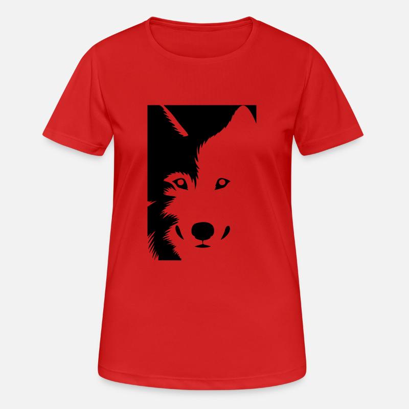 wolf - Women's Breathable T-Shirt - red