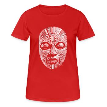 Masque - T-shirt respirant Femme - rouge - Devant - AI Model Female 172 dark (172cm)