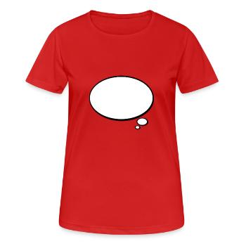sprechblase - Frauen T-Shirt atmungsaktiv - Rot - Vorne - AI Model Female 172 dark (172cm)