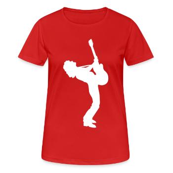 guitar player - T-shirt respirant Femme - rouge - Devant - AI Model Female 172 dark (172cm)