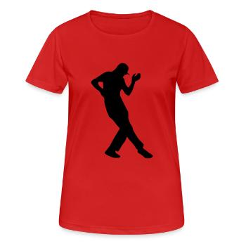 man dancing - Women's Breathable T-Shirt - red - Front - AI Model Female 172 dark (172cm)