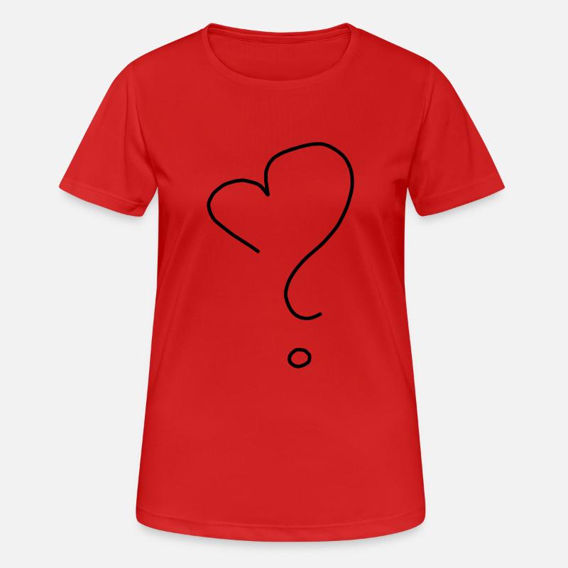 Heart question - Women's Breathable T-Shirt - red