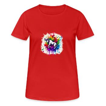 Zodiac: Stier - Frauen T-Shirt atmungsaktiv - Rot - Vorne - AI Model Female 172 dark (172cm)