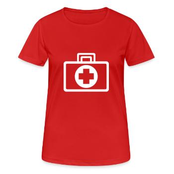 Arzt - Frauen T-Shirt atmungsaktiv - Rot - Vorne - AI Model Female 172 dark (172cm)