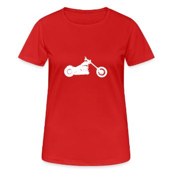 Harrikka Softail Chopper - Frauen T-Shirt atmungsaktiv - Rot - Vorne - AI Model Female 172 dark (172cm)