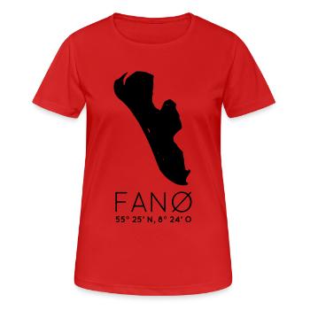 Fanø Île danoise vacances vacances coordonnées - T-shirt respirant Femme - rouge - Devant - AI Model Female 172 dark (172cm)