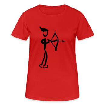 Robin Hoody - Frauen T-Shirt atmungsaktiv - Rot - Vorne - AI Model Female 172 dark (172cm)