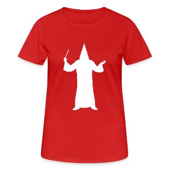 Magier - Frauen T-Shirt atmungsaktiv - Rot - Vorne - AI Model Female 172 dark (172cm)