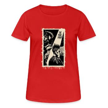 Punk barber sharp cuts - Women's Breathable T-Shirt - red - Front - AI Model Female 172 dark (172cm)