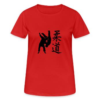 Judo - Frauen T-Shirt atmungsaktiv - Rot - Vorne - AI Model Female 172 dark (172cm)
