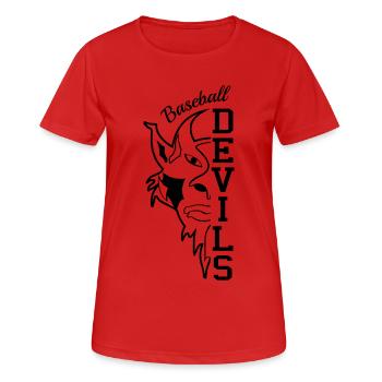 Devils Kontur - Frauen T-Shirt atmungsaktiv - Rot - Vorne - AI Model Female 172 dark (172cm)