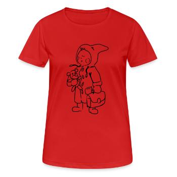 rentre des classes - T-shirt respirant Femme - rouge - Devant - AI Model Female 172 dark (172cm)