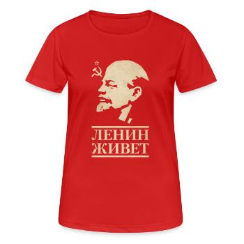 Lénine vit - T-shirt respirant Femme - rouge - Devant - AI Model Female 172 dark (172cm)