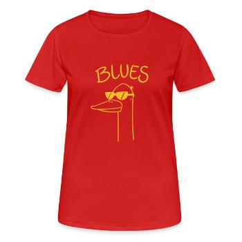 Blues Goose - Frauen T-Shirt atmungsaktiv - Rot - Vorne - AI Model Female 172 dark (172cm)