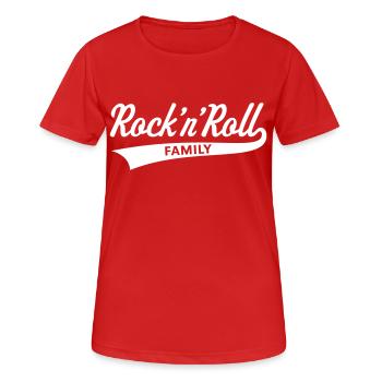 Rock 'n' Roll Family (Rock And Roll Family) - Women's Breathable T-Shirt - red - Front - AI Model Female 172 dark (172cm)