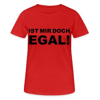 Ist mir doch egal! - Frauen T-Shirt atmungsaktiv - Rot - Vorne - AI Model Female 172 dark (172cm)