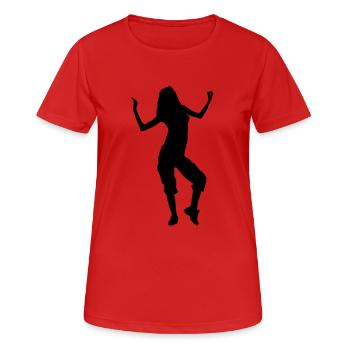 dancing - T-shirt respirant Femme - rouge - Devant - AI Model Female 172 dark (172cm)
