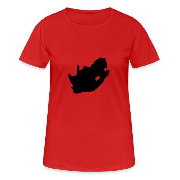 Südafrika - Frauen T-Shirt atmungsaktiv - Rot - Vorne - AI Model Female 172 dark (172cm)