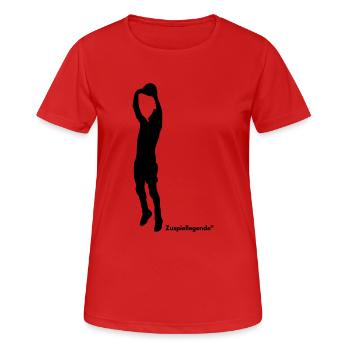 Zuspiellegende - Frauen T-Shirt atmungsaktiv - Rot - Vorne - AI Model Female 172 dark (172cm)