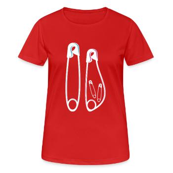 Annonce jumeaux filles biologiques - T-shirt respirant Femme - rouge - Devant - AI Model Female 172 dark (172cm)
