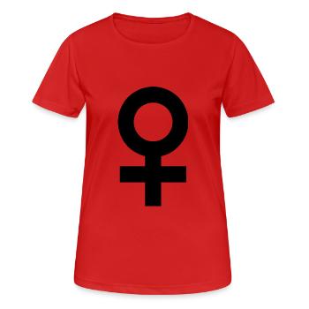 The symbol of femininity - Women's Breathable T-Shirt - red - Front - AI Model Female 172 dark (172cm)