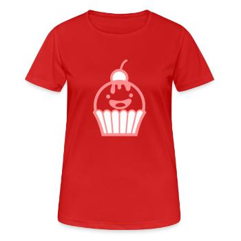 muffin - Women's Breathable T-Shirt - red - Front - AI Model Female 172 dark (172cm)