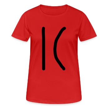 The straight and the crooked - Women's Breathable T-Shirt - red - Front - AI Model Female 172 dark (172cm)