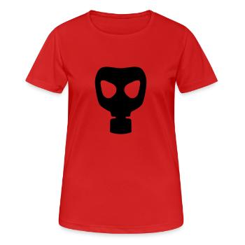 Masque à gaz - T-shirt respirant Femme - rouge - Devant - AI Model Female 172 dark (172cm)