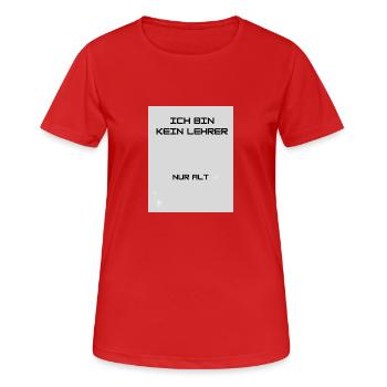 Lehrer - Frauen T-Shirt atmungsaktiv - Rot - Vorne - AI Model Female 172 dark (172cm)