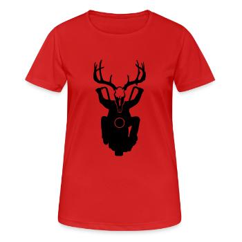 biker - Women's Breathable T-Shirt - red - Front - AI Model Female 172 dark (172cm)