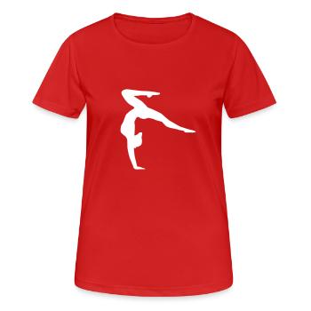 Turnerin - Handstand, Turnen - Frauen T-Shirt atmungsaktiv - Rot - Vorne - AI Model Female 172 dark (172cm)
