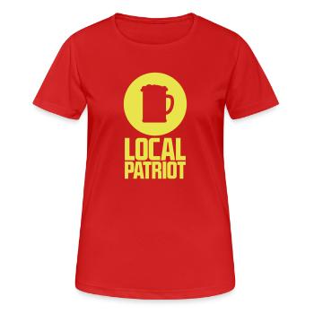 Local Patriot Beer - Frauen T-Shirt atmungsaktiv - Rot - Vorne - AI Model Female 172 dark (172cm)