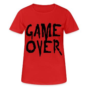 jeu terminé - T-shirt respirant Femme - rouge - Devant - AI Model Female 172 dark (172cm)