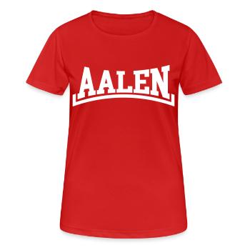 Aalen - Frauen T-Shirt atmungsaktiv - Rot - Vorne - AI Model Female 172 dark (172cm)