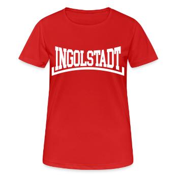 Ingolstadt - Frauen T-Shirt atmungsaktiv - Rot - Vorne - AI Model Female 172 dark (172cm)