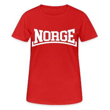 Norwegen - Frauen T-Shirt atmungsaktiv - Rot - Vorne - AI Model Female 172 dark (172cm)