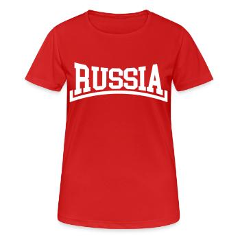 Russie - T-shirt respirant Femme - rouge - Devant - AI Model Female 172 dark (172cm)