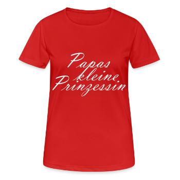 Papas kleine Prinzessin Baby Geburt Geschenk - Frauen T-Shirt atmungsaktiv - Rot - Vorne - AI Model Female 172 dark (172cm)