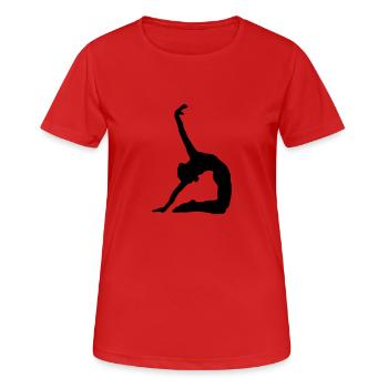Kunstturnen Bodenturnen Turnerin - Frauen T-Shirt atmungsaktiv - Rot - Vorne - AI Model Female 172 dark (172cm)
