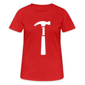hammer - Frauen T-Shirt atmungsaktiv - Rot - Vorne - AI Model Female 172 dark (172cm)