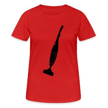 elektrische Besen_s1 - Frauen T-Shirt atmungsaktiv - Rot - Vorne - AI Model Female 172 dark (172cm)