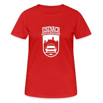 Wartburg Motorsport Eisenach Wappen - Frauen T-Shirt atmungsaktiv - Rot - Vorne - AI Model Female 172 dark (172cm)