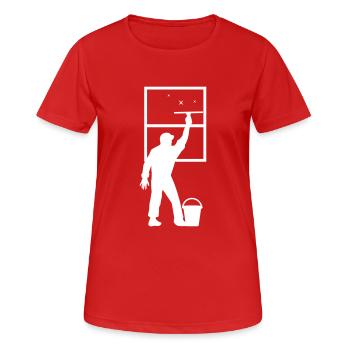 Window cleaner - Women's Breathable T-Shirt - red - Front - AI Model Female 172 dark (172cm)