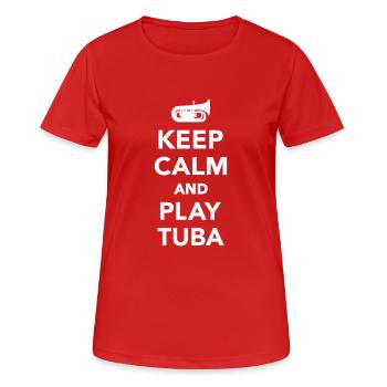 Tuba - Frauen T-Shirt atmungsaktiv - Rot - Vorne - AI Model Female 172 dark (172cm)
