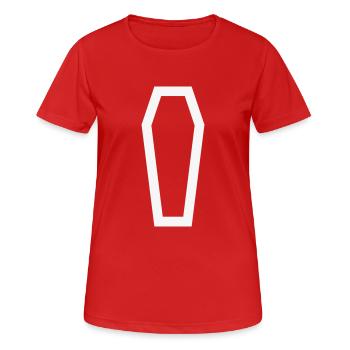 Cercueil - T-shirt respirant Femme - rouge - Devant - AI Model Female 172 dark (172cm)